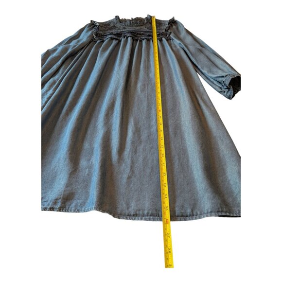 Kate Spade ♠️ Embroidered Indigo Chambray Dress | Medium | Rare Style - Picture 9 of 9